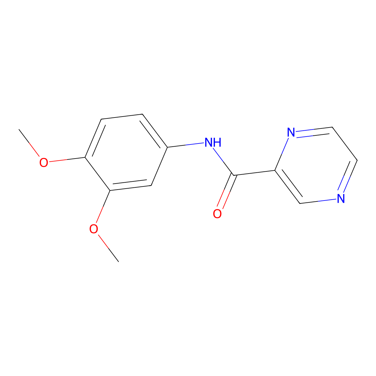 N-(3,4-dimethoxyphenyl)pyrazine-2-carboxamide molecular structure, CAS 717868-49-0
