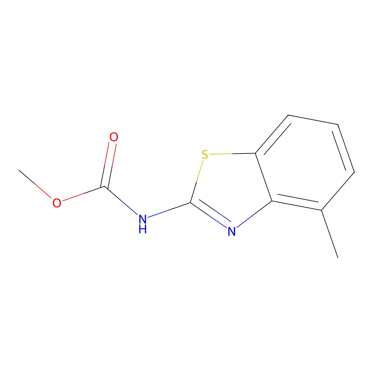 Methyl (4-methyl-1,3-benzothiazol-2-yl)carbamate molecular structure, CAS 717868-63-8
