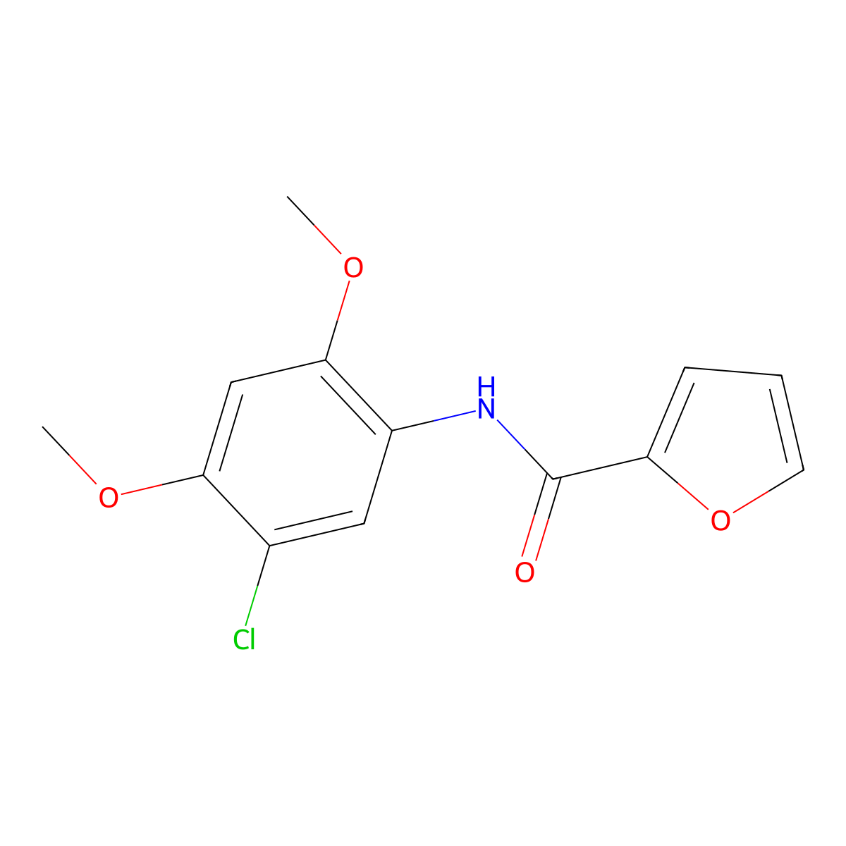 N-(5-chloro-2,4-dimethoxyphenyl)-2-furamide molecular structure, CAS 717868-66-1