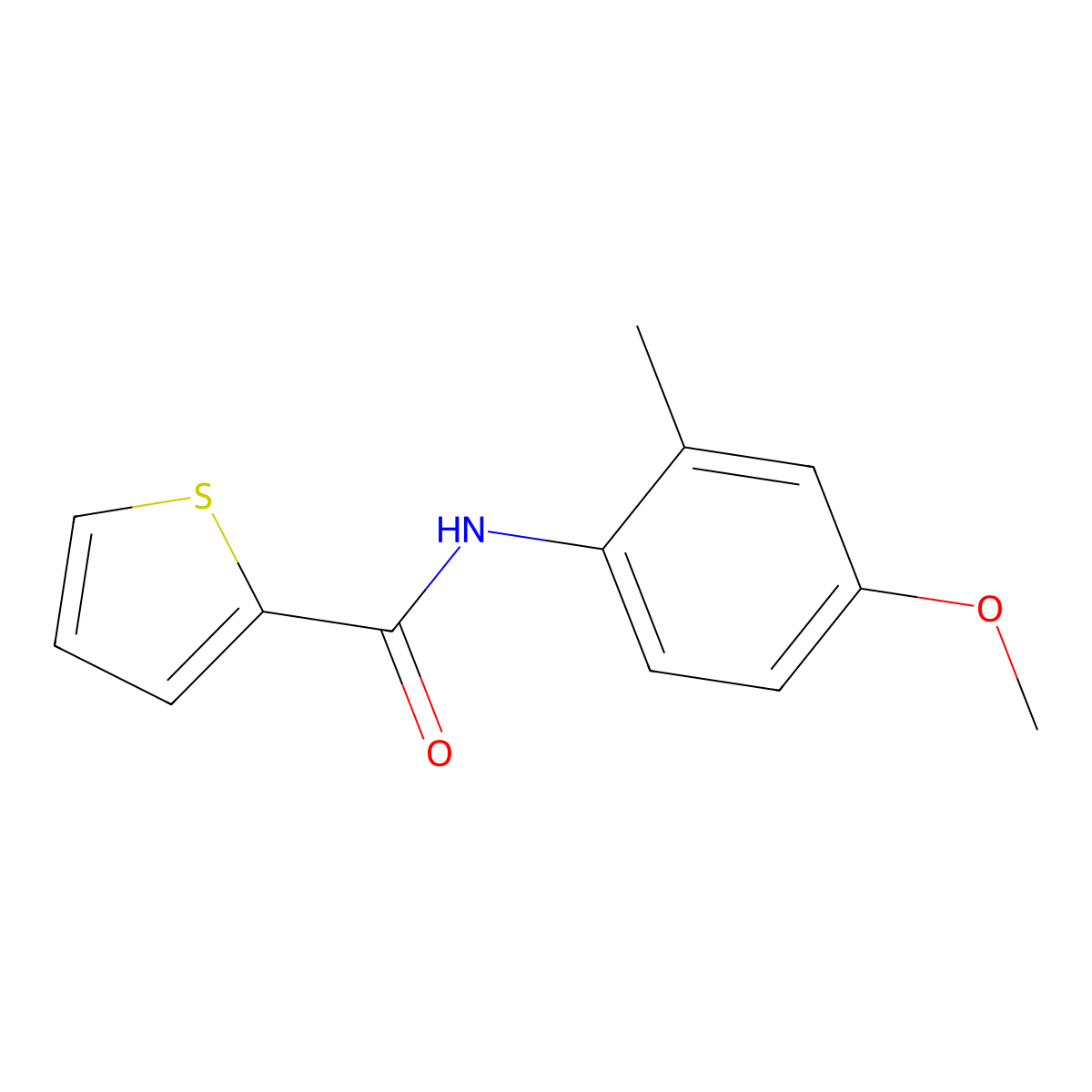 N-(4-methoxy-2-methylphenyl)thiophene-2-carboxamide molecular structure, CAS 717868-83-2