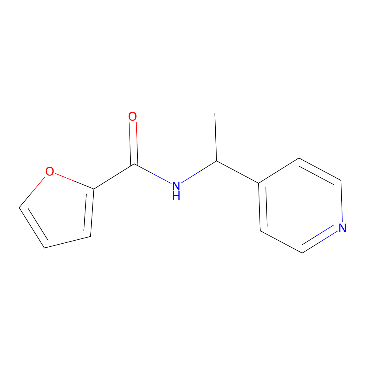 N-(1-pyridin-4-ylethyl)furan-2-carboxamide molecular structure, CAS 717869-97-1
