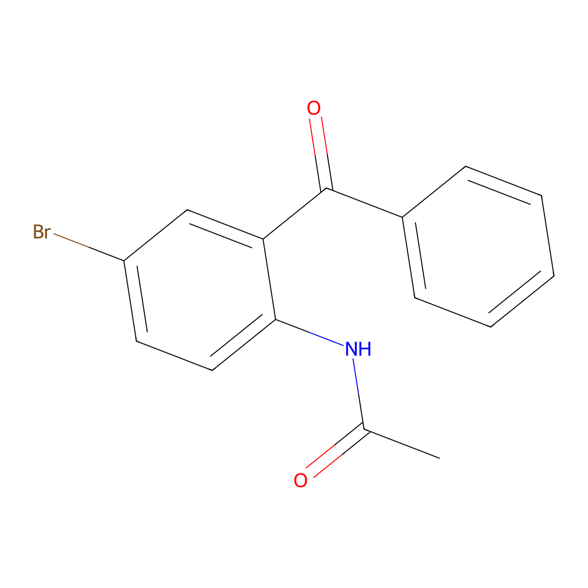 N-(2-benzoyl-4-bromophenyl)acetamide molecular structure, CAS 71787-43-4