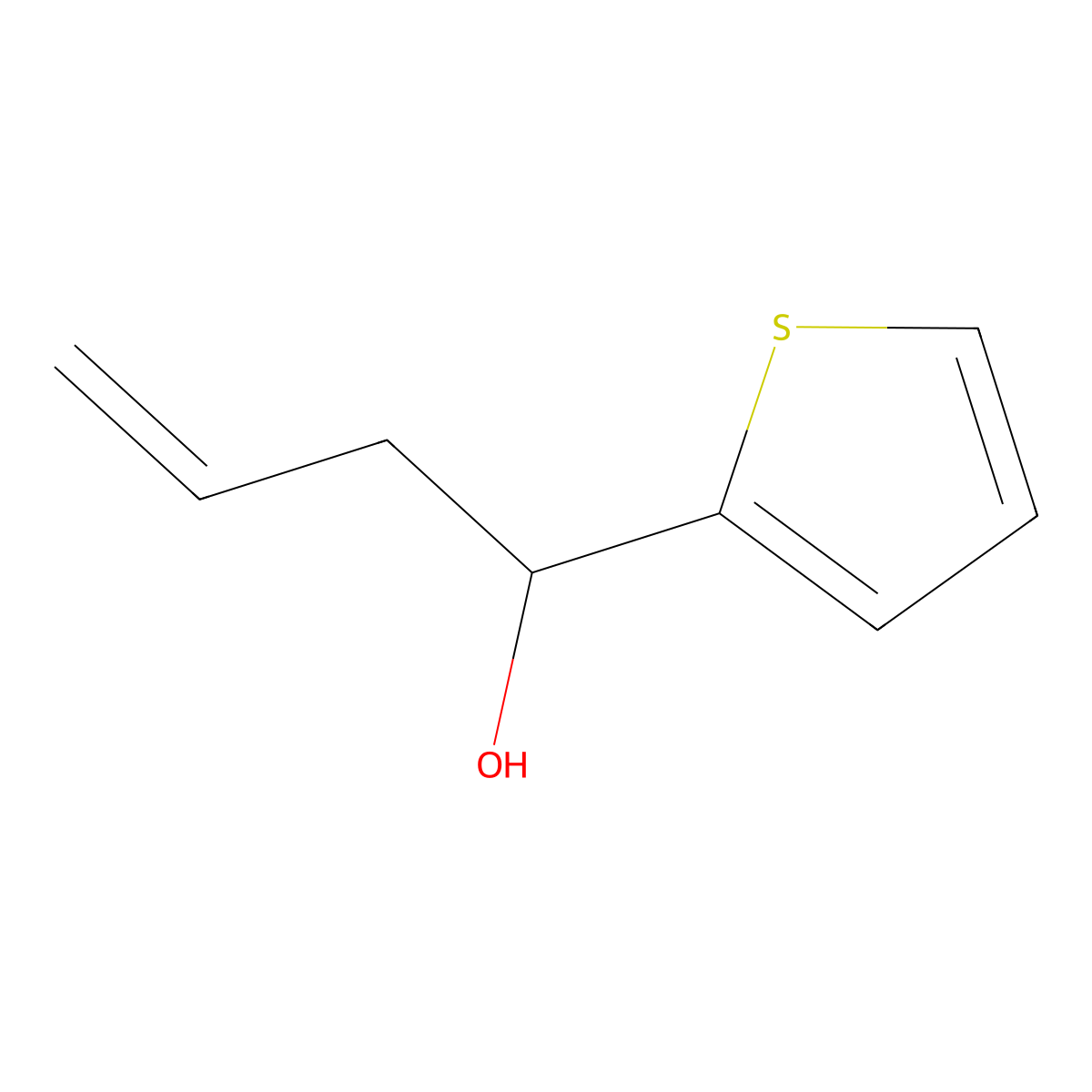 1-Thiophen-2-yl-but-3-en-1-ol molecular structure, CAS 71787-54-7