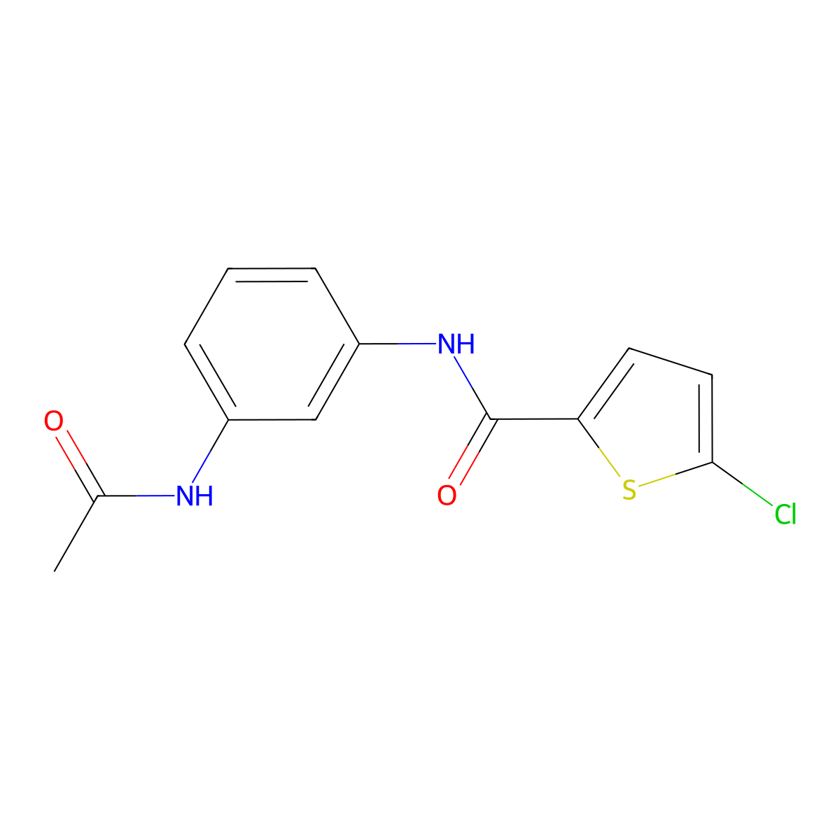 N-(3-acetamidophenyl)-5-chlorothiophene-2-carboxamide molecular structure, CAS 717870-04-7