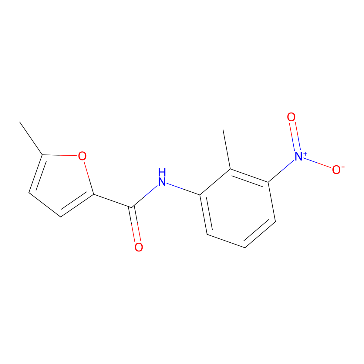 5-methyl-N-(2-methyl-3-nitrophenyl)furan-2-carboxamide molecular structure, CAS 717870-17-2