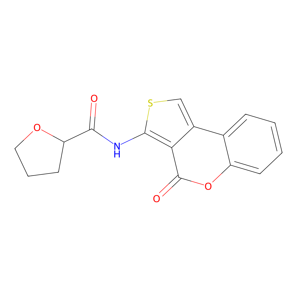 N-(4-oxothieno[3,4-c]chromen-3-yl)oxolane-2-carboxamide molecular structure, CAS 717870-19-4