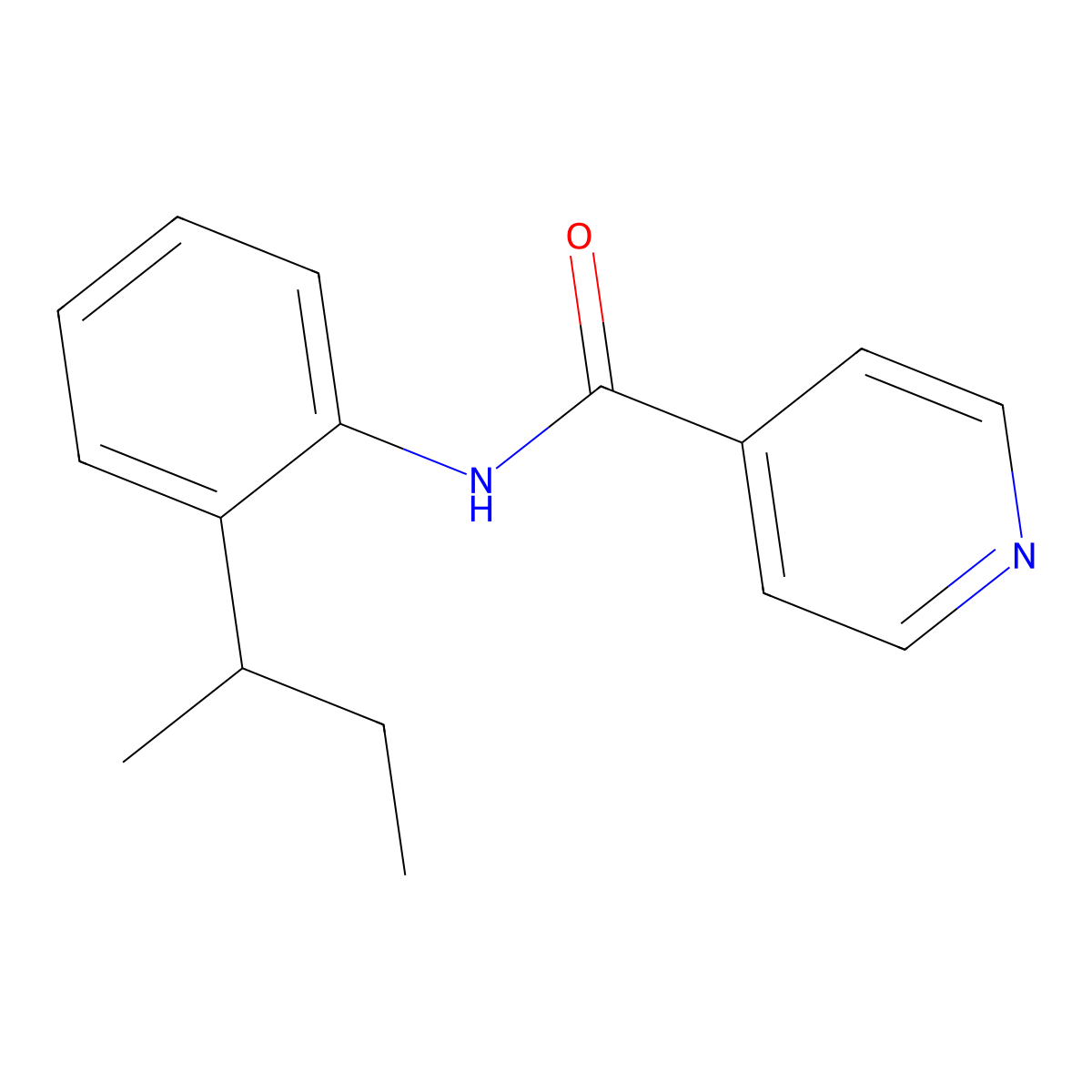 N-[2-(butan-2-yl)phenyl]pyridine-4-carboxamide molecular structure, CAS 717870-27-4