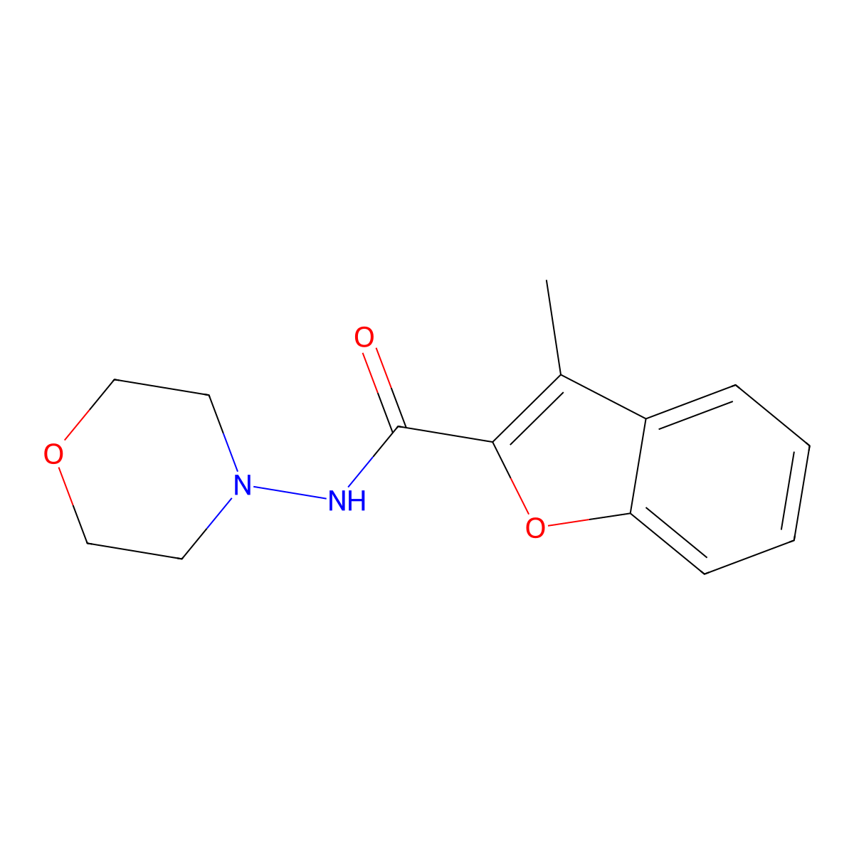 2-Benzofurancarboxamide,3-methyl-N-4-morpholinyl-(9CI) molecular structure, CAS 717870-34-3