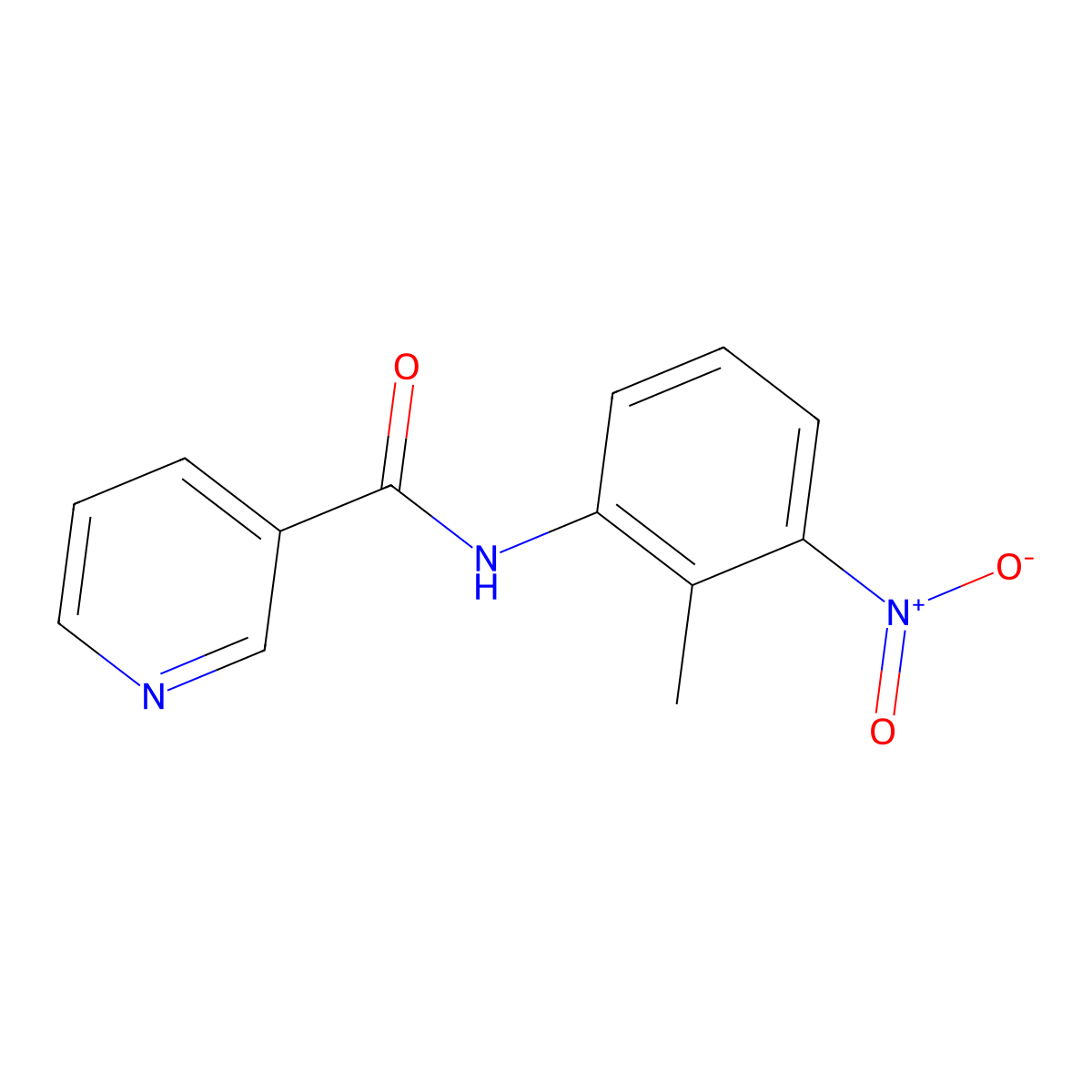 N-(2-methyl-3-nitrophenyl)pyridine-3-carboxamide molecular structure, CAS 717871-18-6