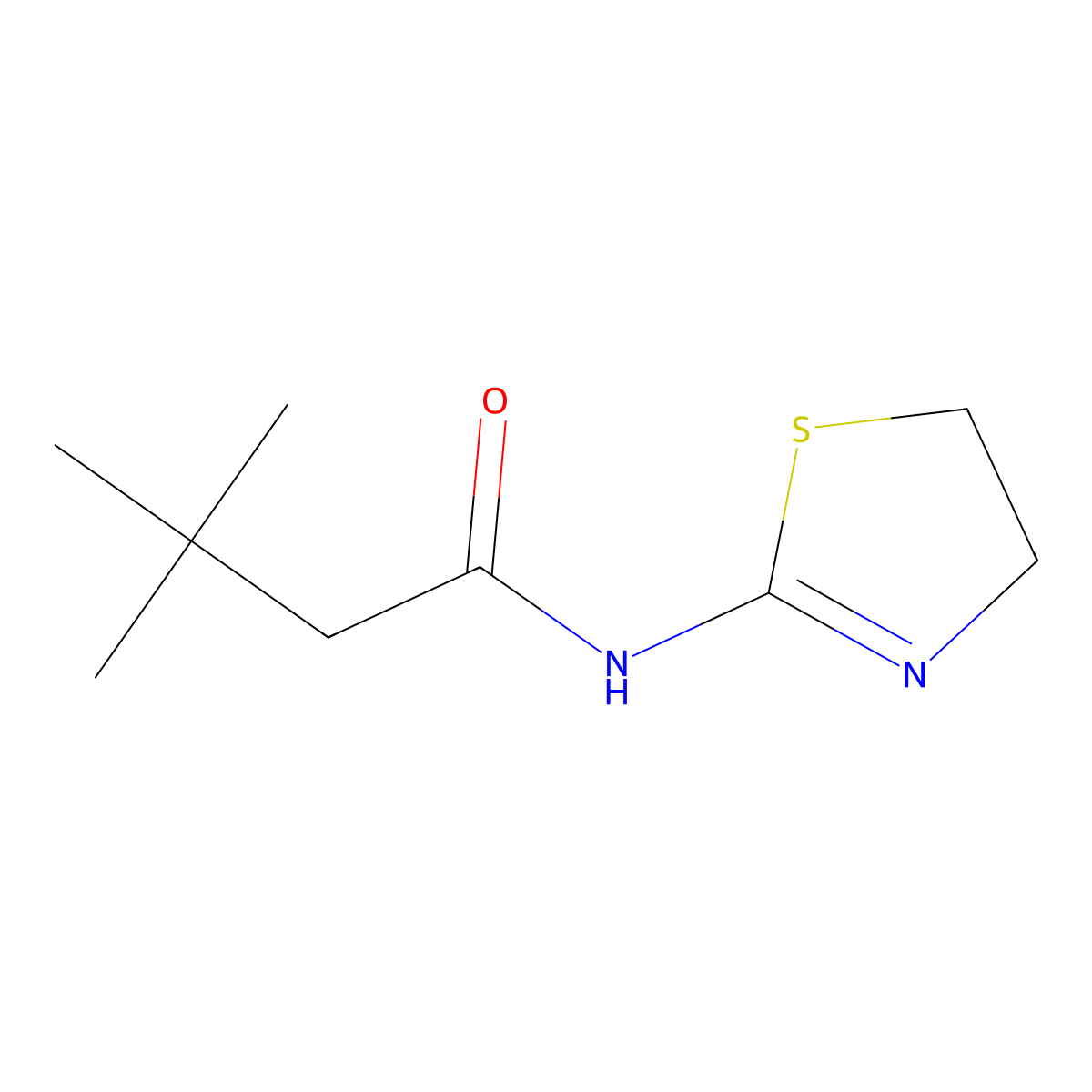 N-(4,5-dihydro-1,3-thiazol-2-yl)-3,3-dimethylbutanamide molecular structure, CAS 717871-25-5