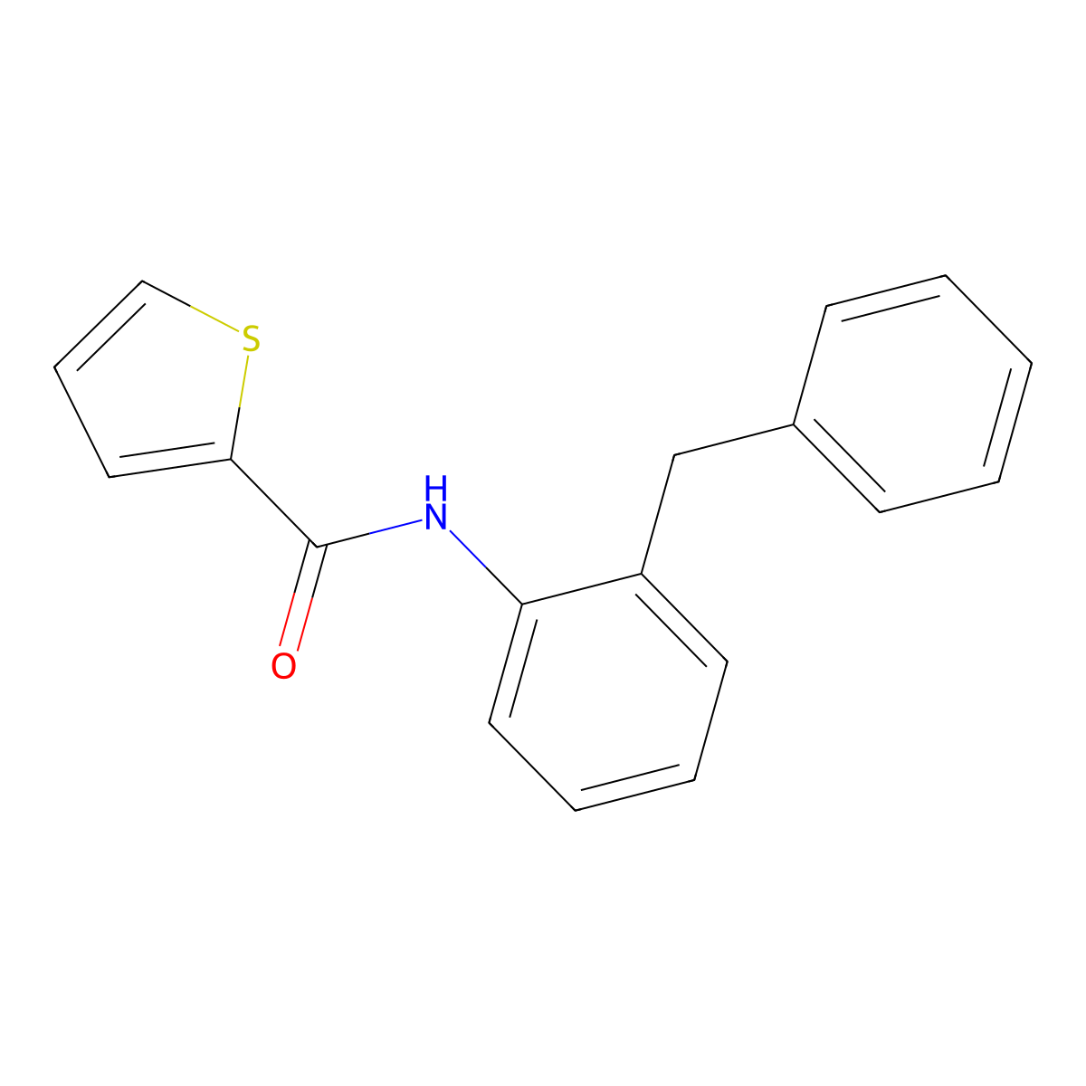 N-(2-benzylphenyl)thiophene-2-carboxamide molecular structure, CAS 717871-31-3