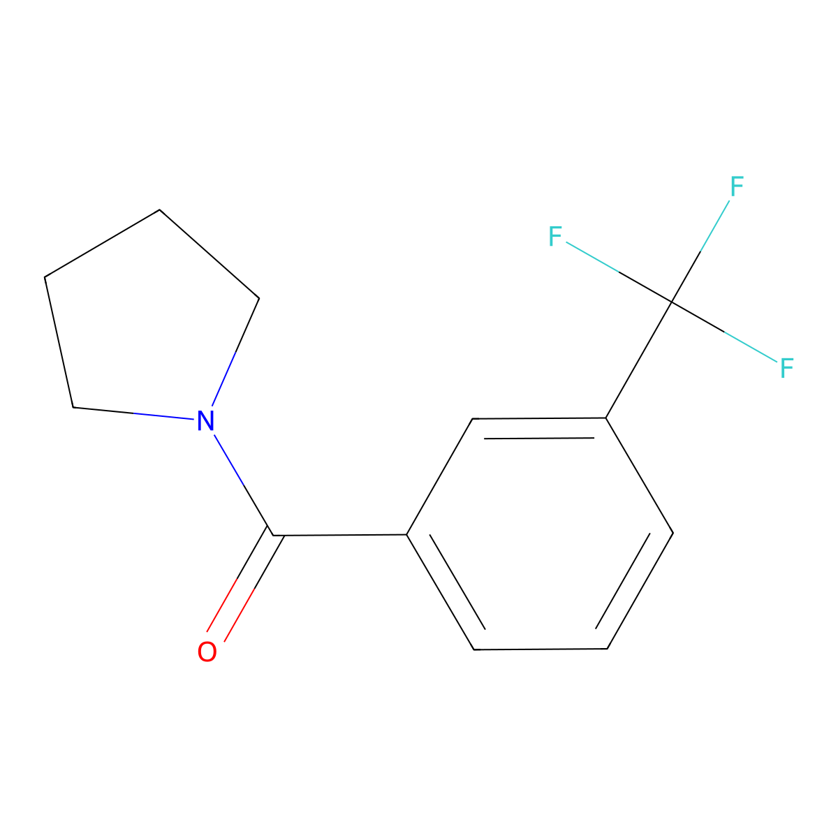 1-Pyrrolidinyl[3-(trifluoromethyl)phenyl]methanone molecular structure, CAS 717872-00-9