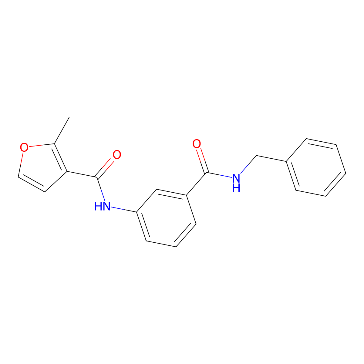 N-[3-(benzylcarbamoyl)phenyl]-2-methylfuran-3-carboxamide molecular structure, CAS 717872-38-3