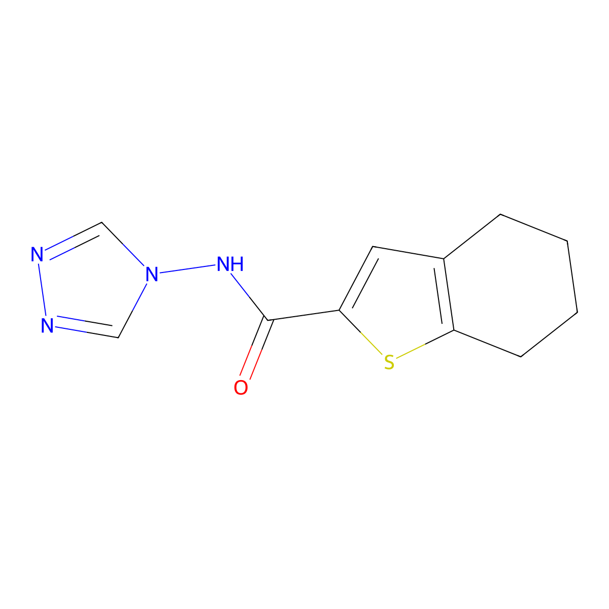 N-(4H-1,2,4-Triazol-4-yl)-4,5,6,7-tetrahydrobenzo[b]thiophene-2-carboxamide molecular structure, CAS 717872-62-3