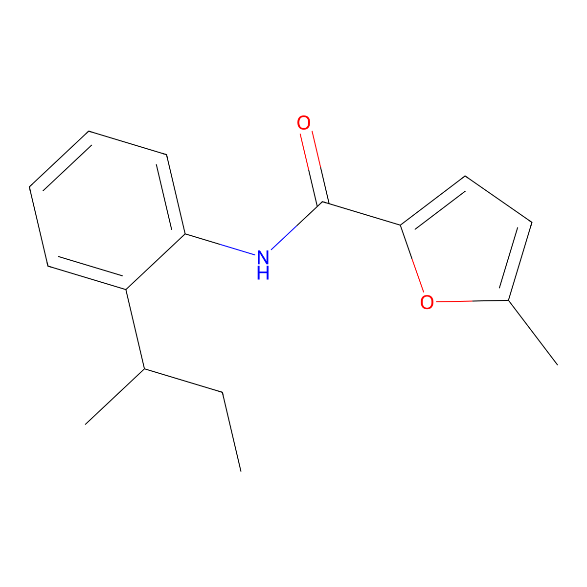 N-[2-(butan-2-yl)phenyl]-5-methylfuran-2-carboxamide molecular structure, CAS 717873-24-0