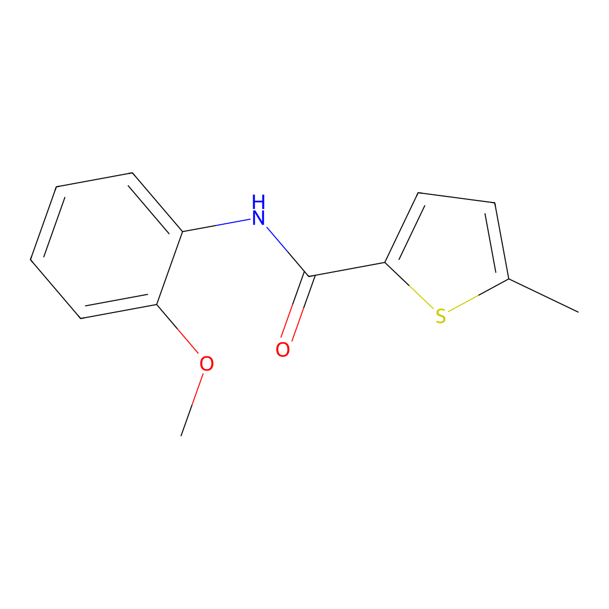 N-(2-methoxyphenyl)-5-methylthiophene-2-carboxamide molecular structure, CAS 717873-31-9