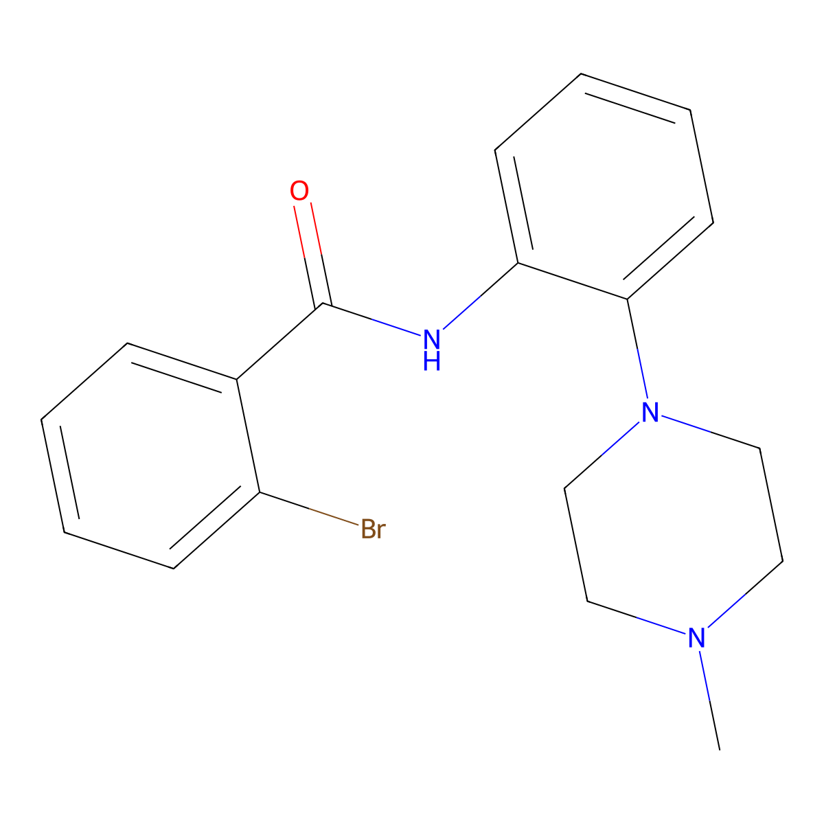 2-bromo-N-[2-(4-methylpiperazin-1-yl)phenyl]benzamide molecular structure, CAS 717873-88-6