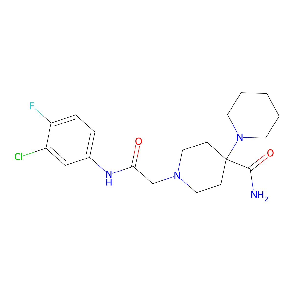 C19H26ClFN4O2 molecular structure, CAS 717874-33-4