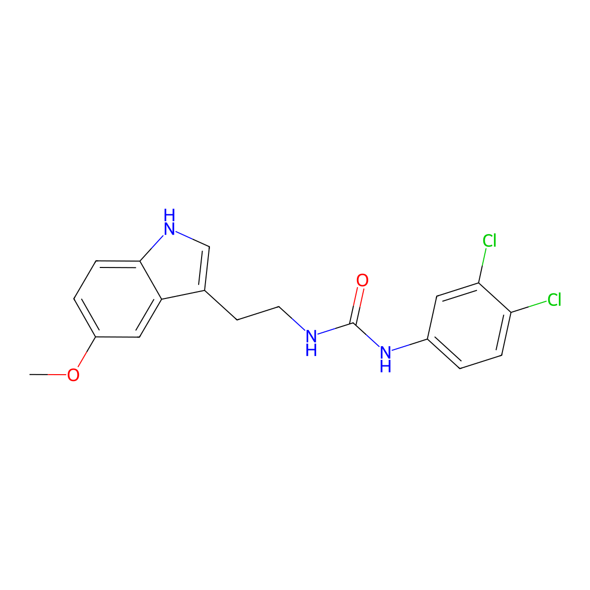 1-(3,4-dichlorophenyl)-3-[2-(5-methoxy-1H-indol-3-yl)ethyl]urea molecular structure, CAS 717874-48-1