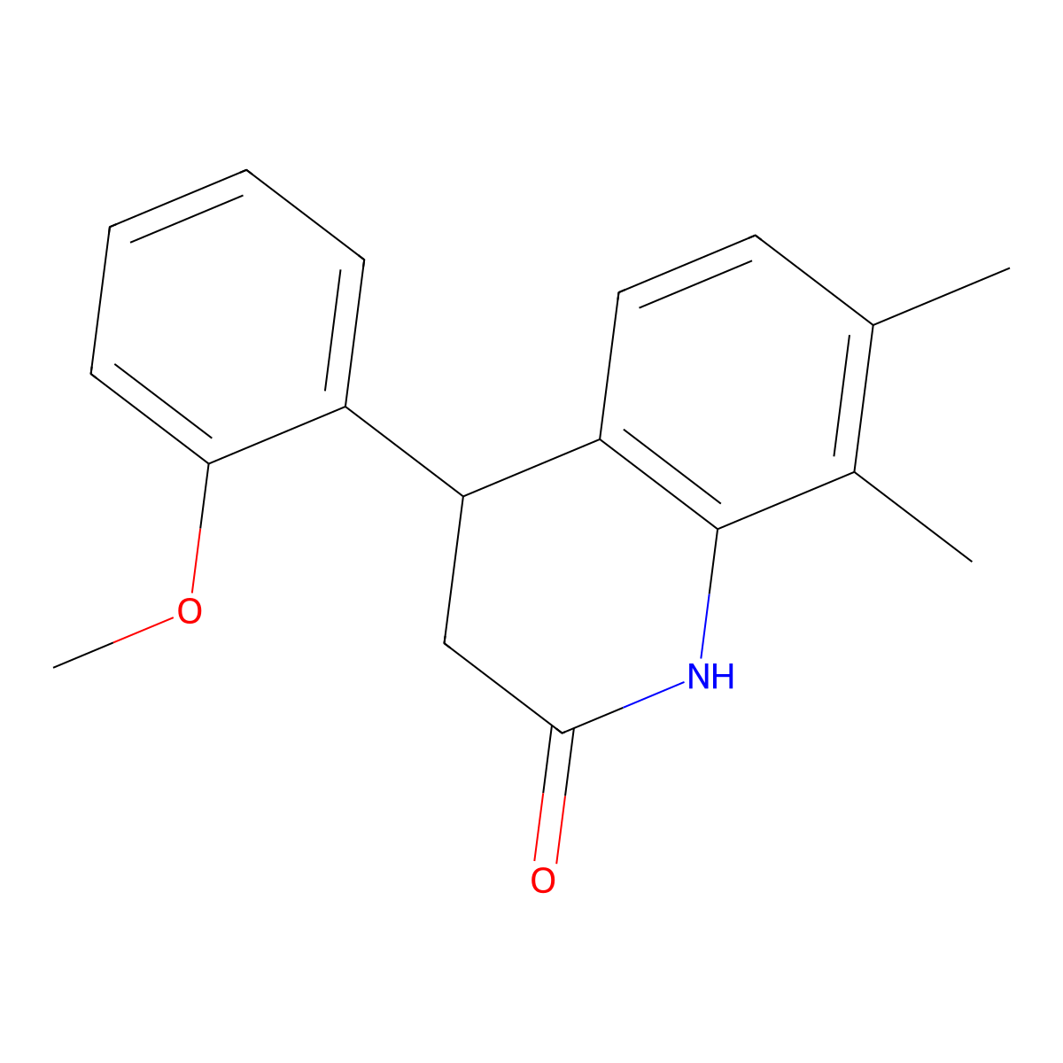 4-(2-methoxyphenyl)-7,8-dimethyl-3,4-dihydro-1H-quinolin-2-one molecular structure, CAS 717874-50-5