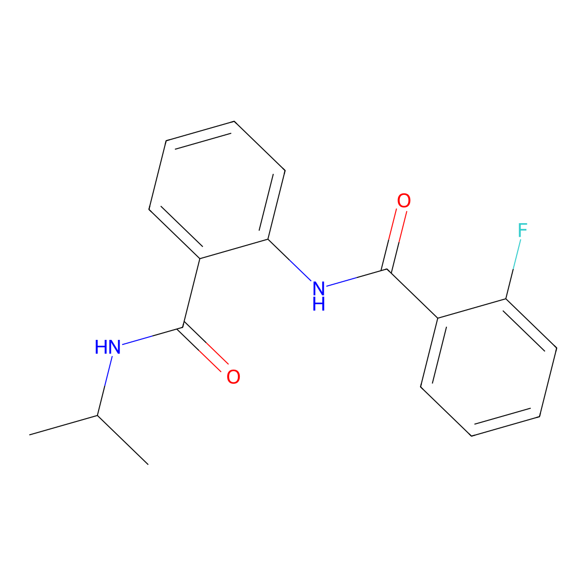 2-[(2-fluorobenzoyl)amino]-N-propan-2-ylbenzamide molecular structure, CAS 717875-47-3