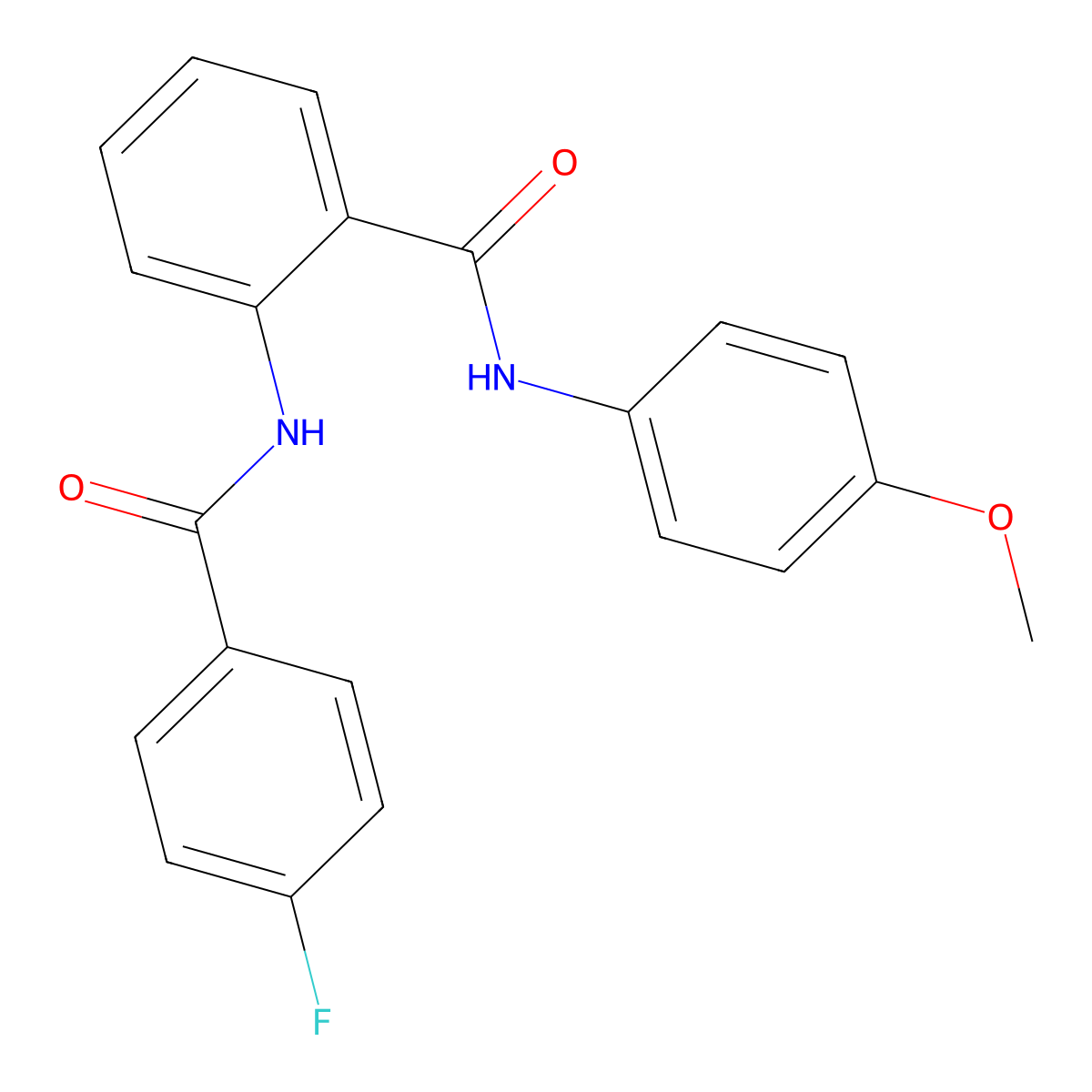 2-[(4-fluorobenzoyl)amino]-N-(4-methoxyphenyl)benzamide molecular structure, CAS 717875-95-1
