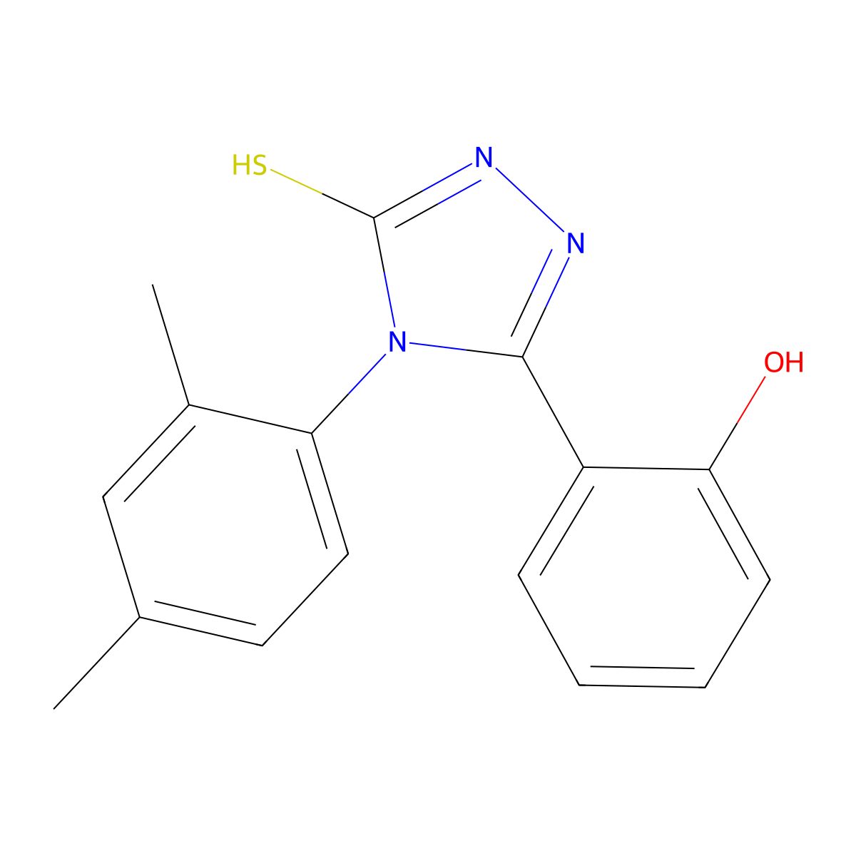 2-[4-(2,4-dimethylphenyl)-5-sulfanyl-4H-1,2,4-triazol-3-yl]phenol molecular structure, CAS 717876-25-0