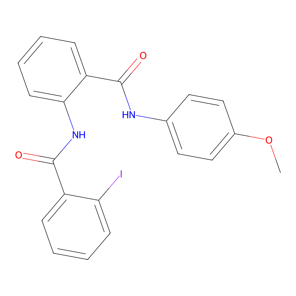 2-[(2-iodobenzoyl)amino]-N-(4-methoxyphenyl)benzamide molecular structure, CAS 717876-31-8