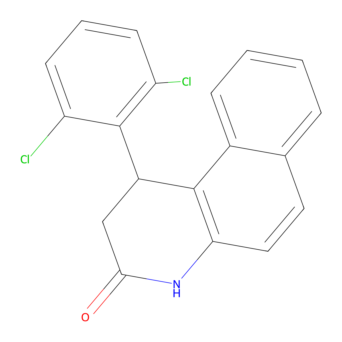 1-(2,6-dichlorophenyl)-1,4-dihydrobenzo[f]quinolin-3(2H)-one molecular structure, CAS 717877-74-2