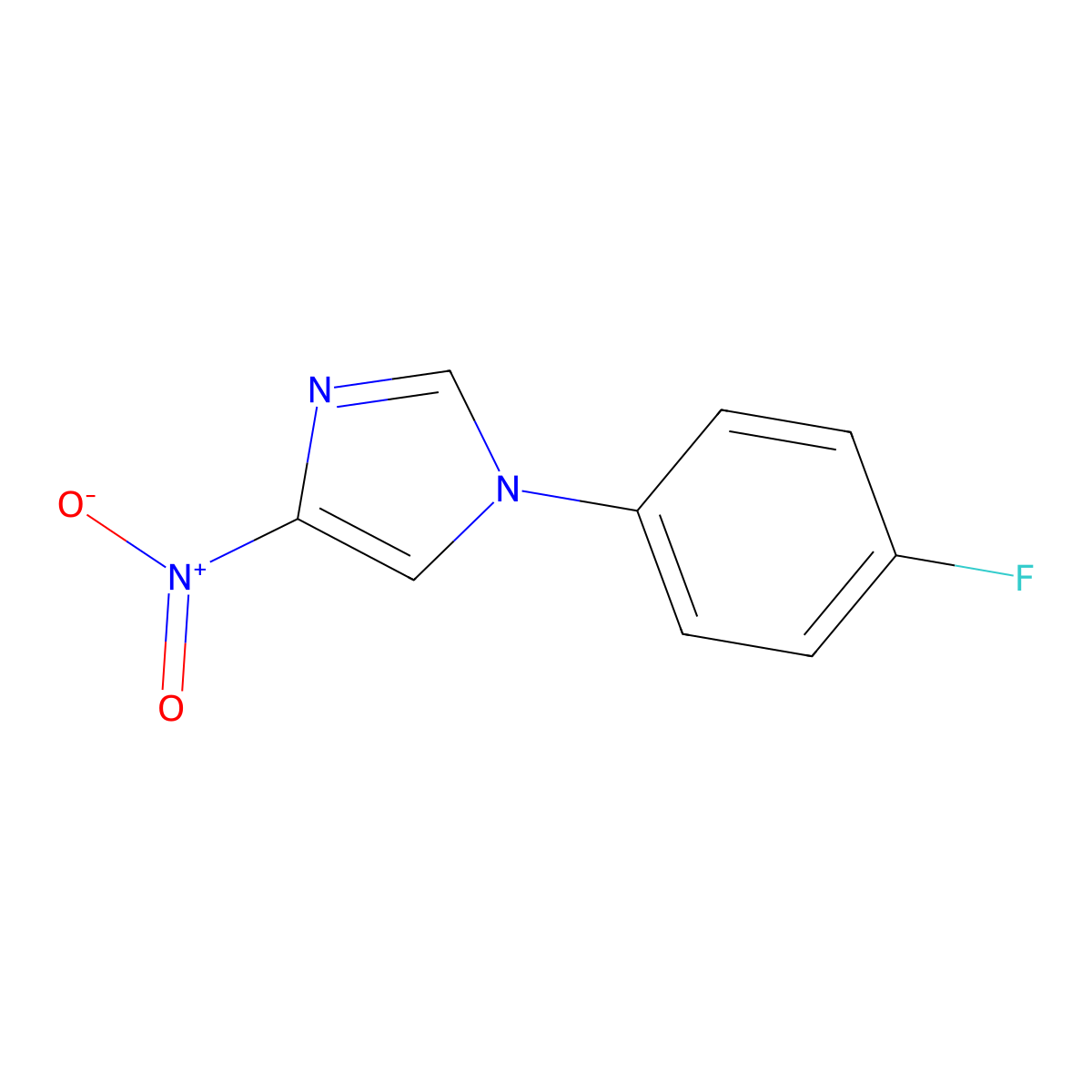 1-(4-Fluorophenyl)-4-nitro-1H-imidazole molecular structure, CAS 717878-06-3