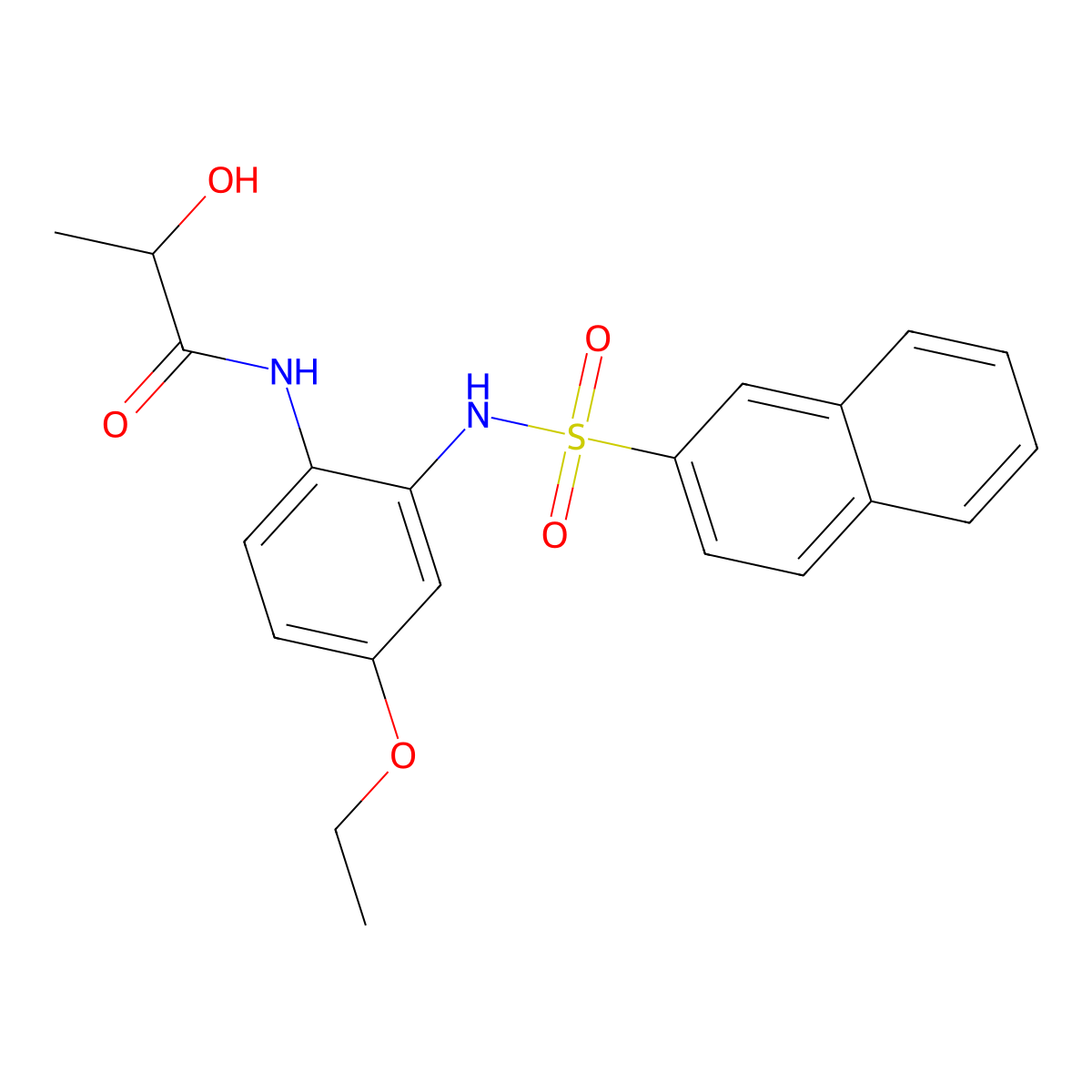 N-[4-ethoxy-2-(naphthalen-2-ylsulfonylamino)phenyl]-2-hydroxypropanamide molecular structure, CAS 717878-82-5