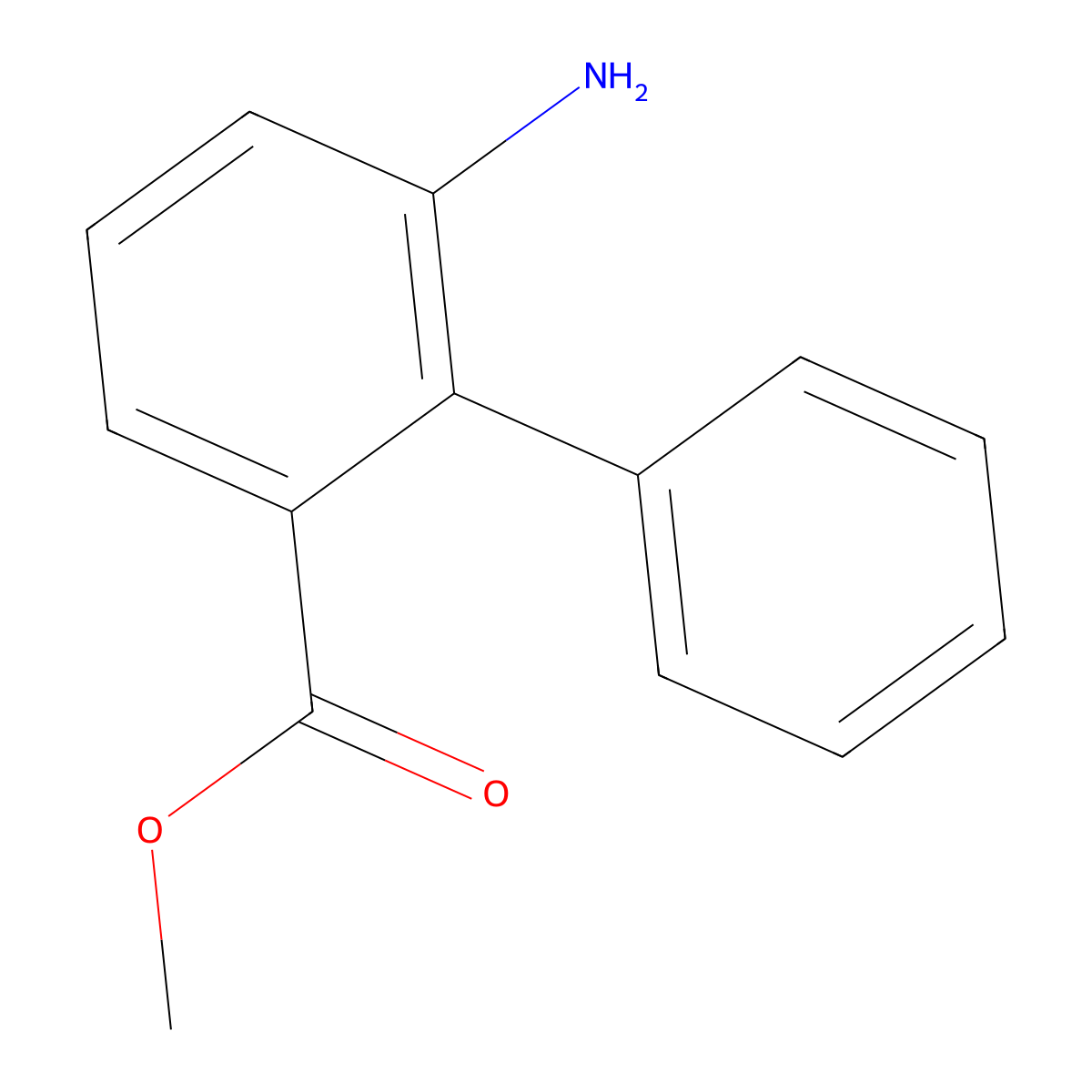 Methyl 6-amino-[1,1'-biphenyl]-2-carboxylate molecular structure, CAS 717880-27-8