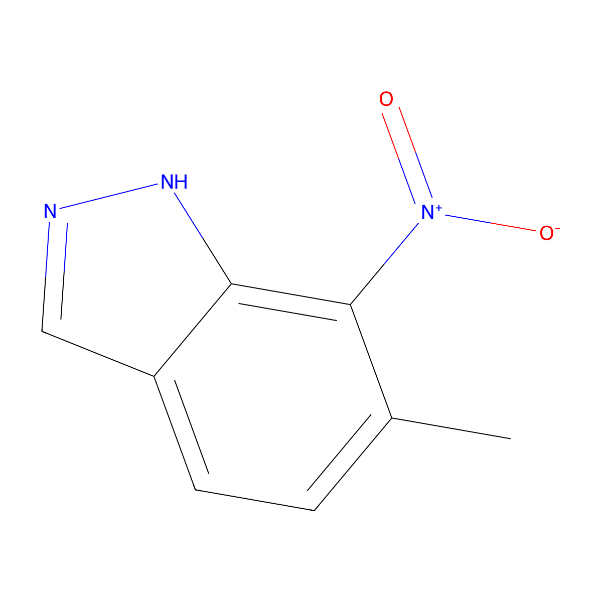 6-methyl-7-nitro-1H-indazole molecular structure, CAS 717881-06-6