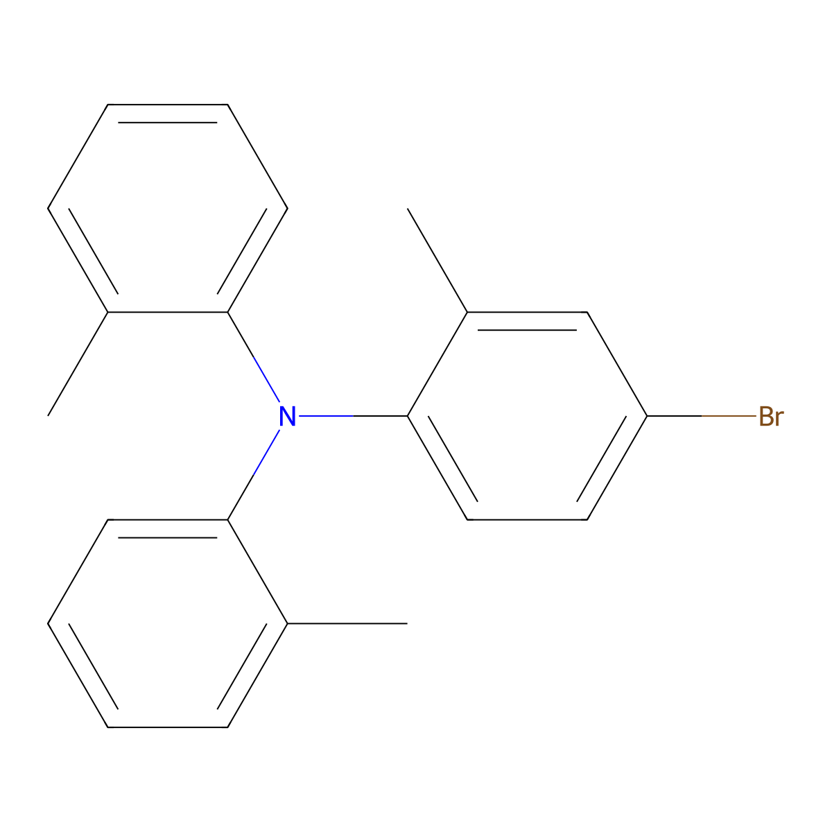 4-bromo-2-methyl-N,N-bis(2-methylphenyl)Benzenamine molecular structure, CAS 717882-42-3