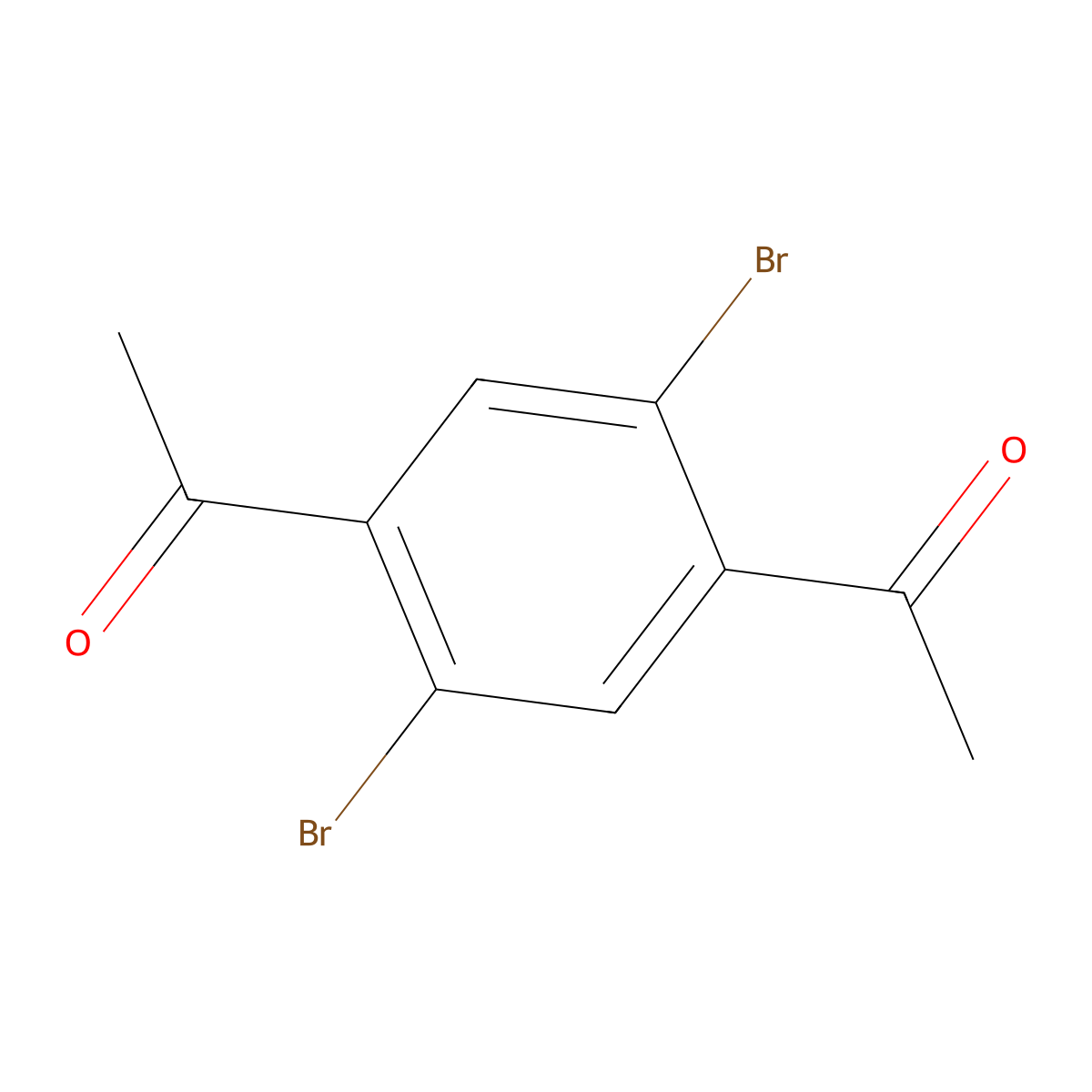 1,1'-(2,5-Dibromo-1,4-phenylene)diethanone molecular structure, CAS 717883-04-0