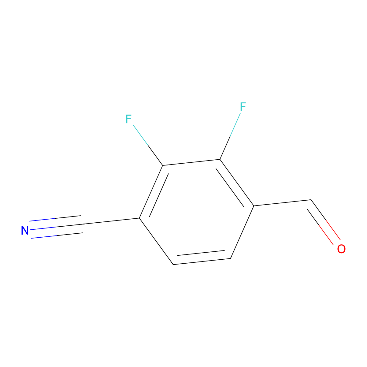 2,3-Difluoro-4-formylbenzonitrile molecular structure, CAS 717883-41-5
