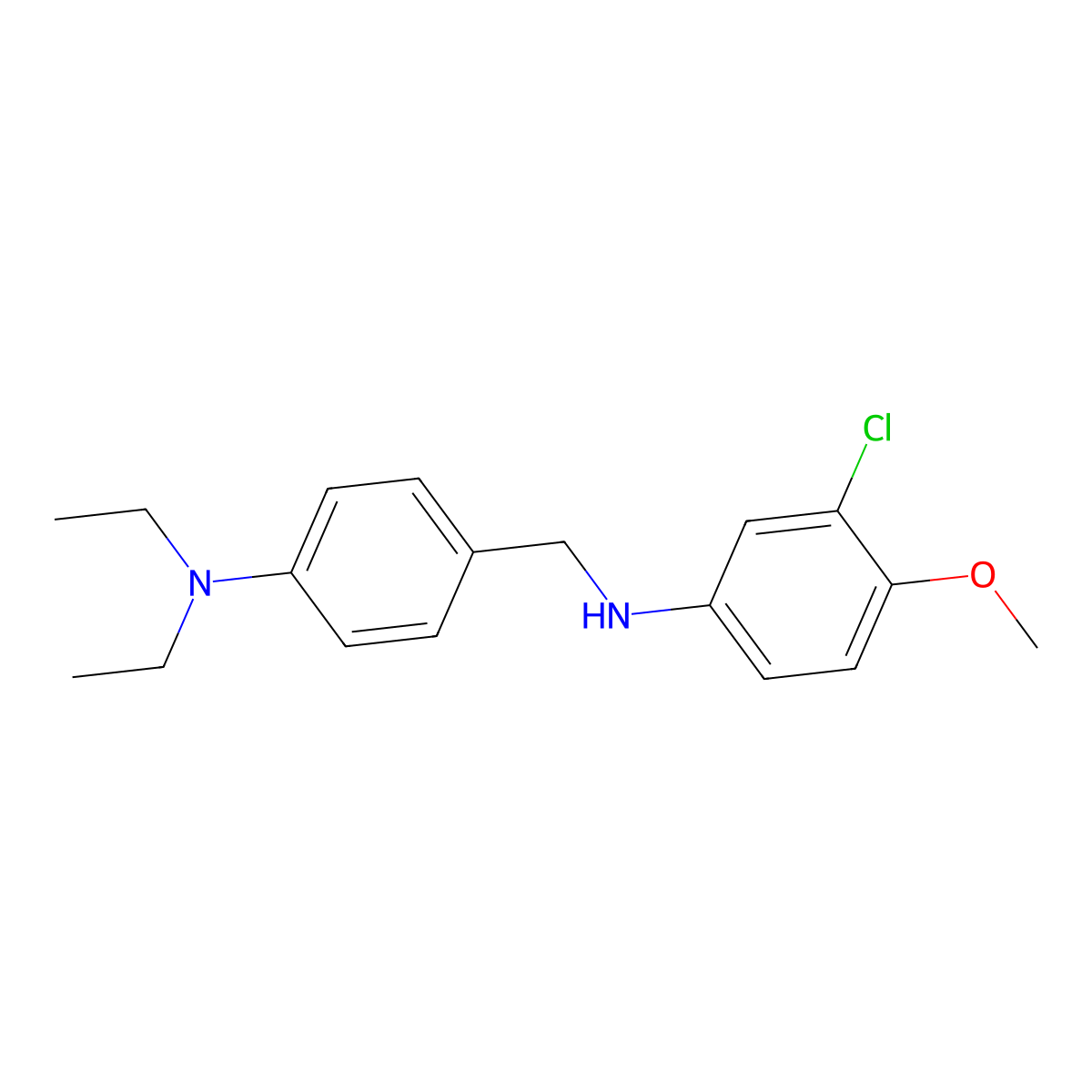 3-chloro-N-[[4-(diethylamino)phenyl]methyl]-4-methoxyaniline molecular structure, CAS 717890-98-7