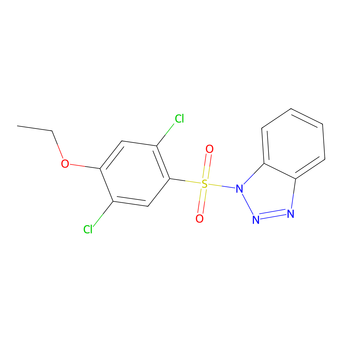 1-(2,5-dichloro-4-ethoxybenzenesulfonyl)-1H-1,2,3-benzotriazole molecular structure, CAS 717891-60-6