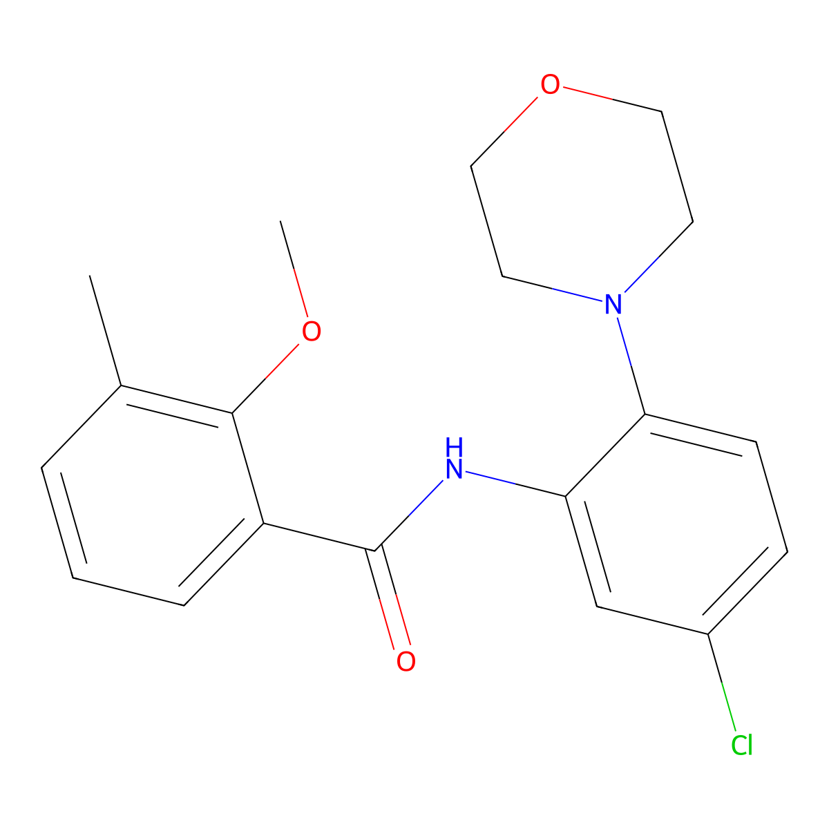 N-[5-chloro-2-(4-morpholinyl)phenyl]-2-methoxy-3-methylbenzamide molecular structure, CAS 717891-85-5