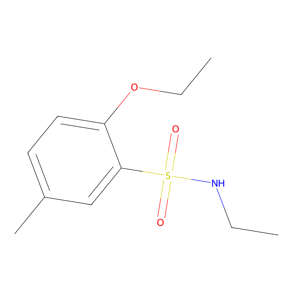 2-ethoxy-N-ethyl-5-methylbenzenesulfonamide molecular structure, CAS 717892-09-6