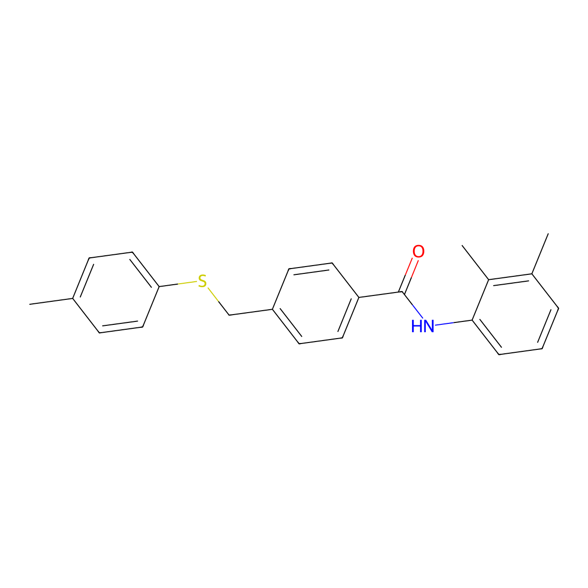 N-(2,3-Dimethylphenyl)-4-[[(4-methylphenyl)thio]methyl]benzamide molecular structure, CAS 717892-10-9