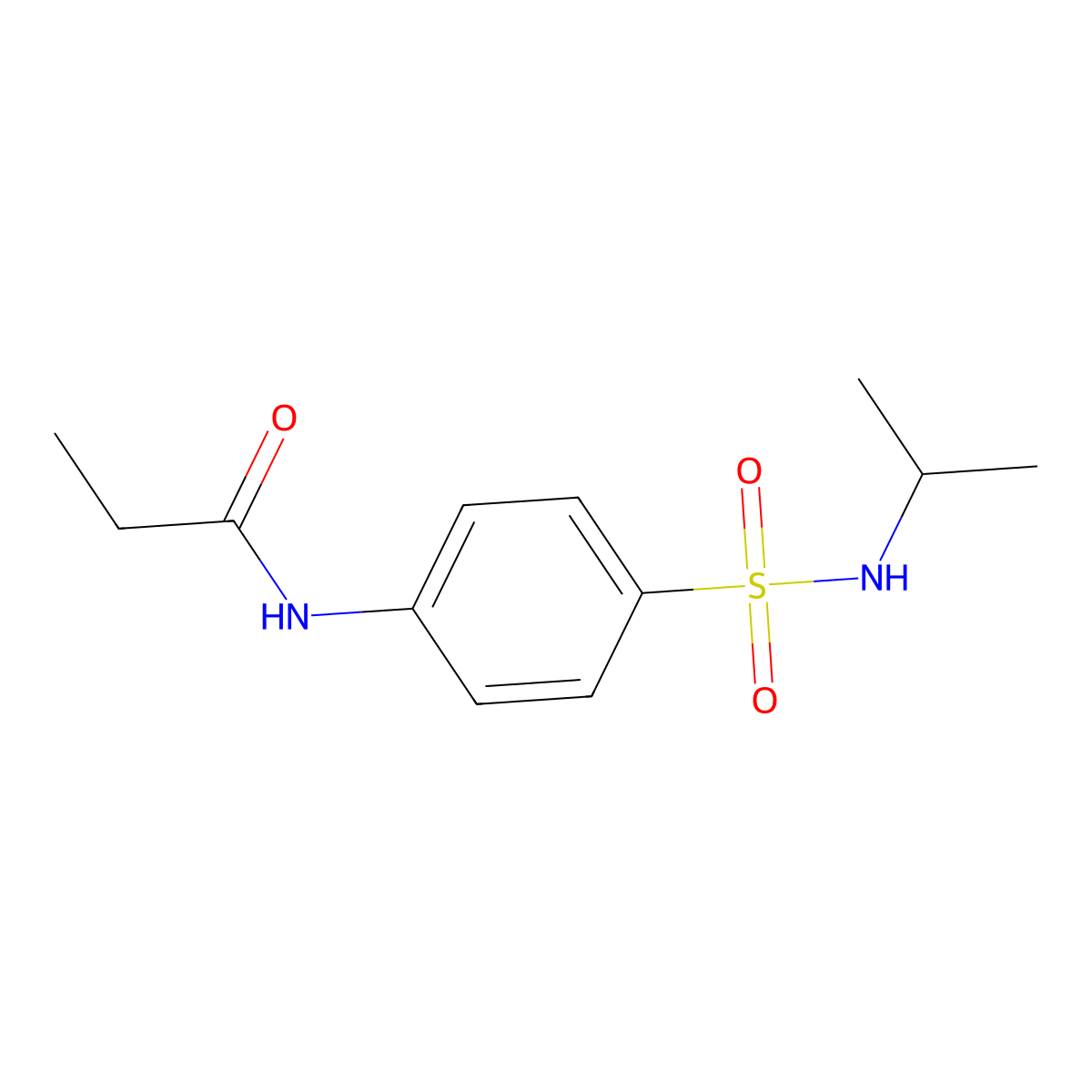 N-[4-(propan-2-ylsulfamoyl)phenyl]propanamide molecular structure, CAS 717892-43-8
