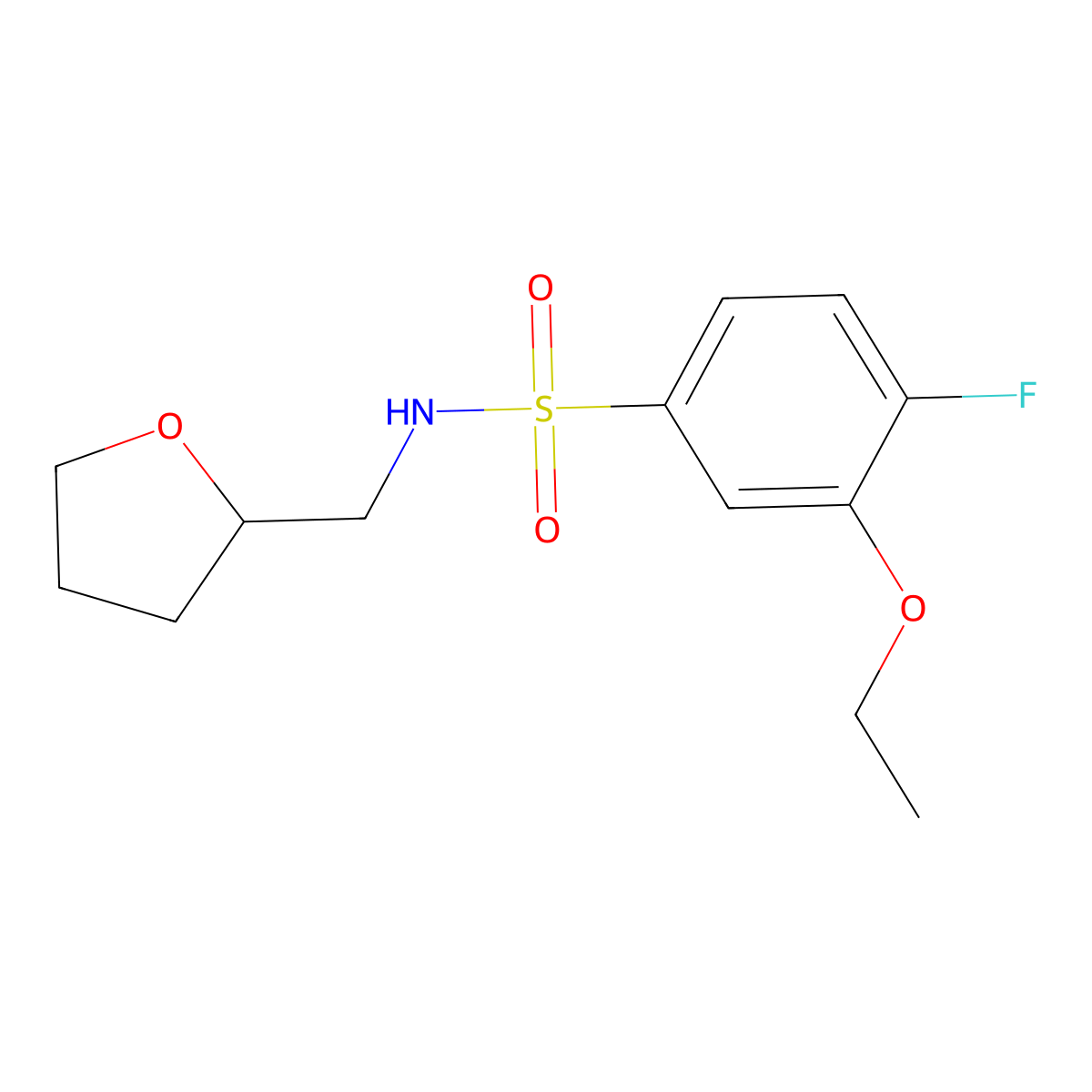 [(3-Ethoxy-4-fluorophenyl)sulfonyl](oxolan-2-ylmethyl)amine molecular structure, CAS 717892-47-2