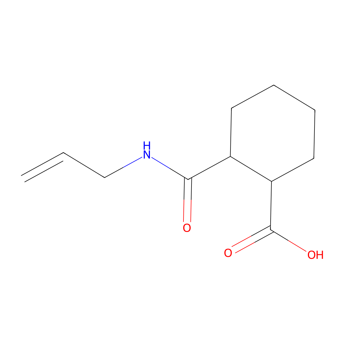 2-(Allylcarbamoyl)cyclohexanecarboxylic acid molecular structure, CAS 717892-81-4