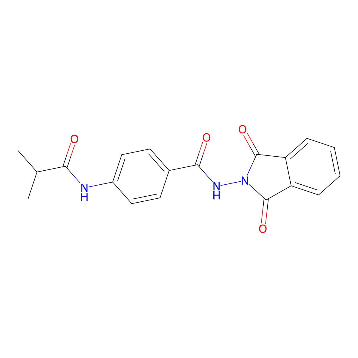 N-(1,3-dioxo-1,3-dihydro-2H-isoindol-2-yl)-4-(isobutyrylamino)benzamide molecular structure, CAS 717893-03-3