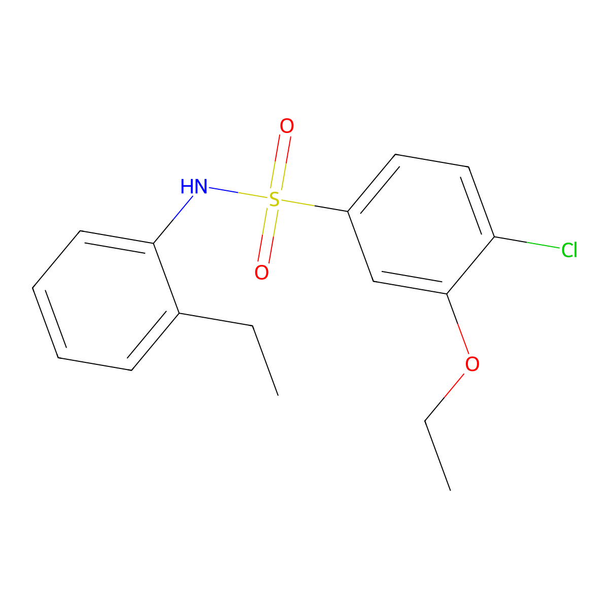4-chloro-3-ethoxy-N-(2-ethylphenyl)benzenesulfonamide molecular structure, CAS 717893-13-5