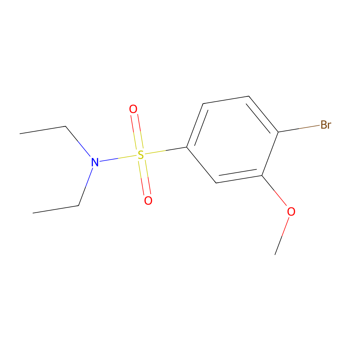 4-bromo-N,N-diethyl-3-methoxybenzenesulfonamide molecular structure, CAS 717893-35-1