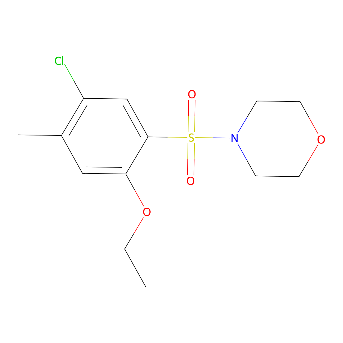 4-(5-Chloro-2-ethoxy-4-methylphenyl)sulfonylmorpholine molecular structure, CAS 717893-54-4