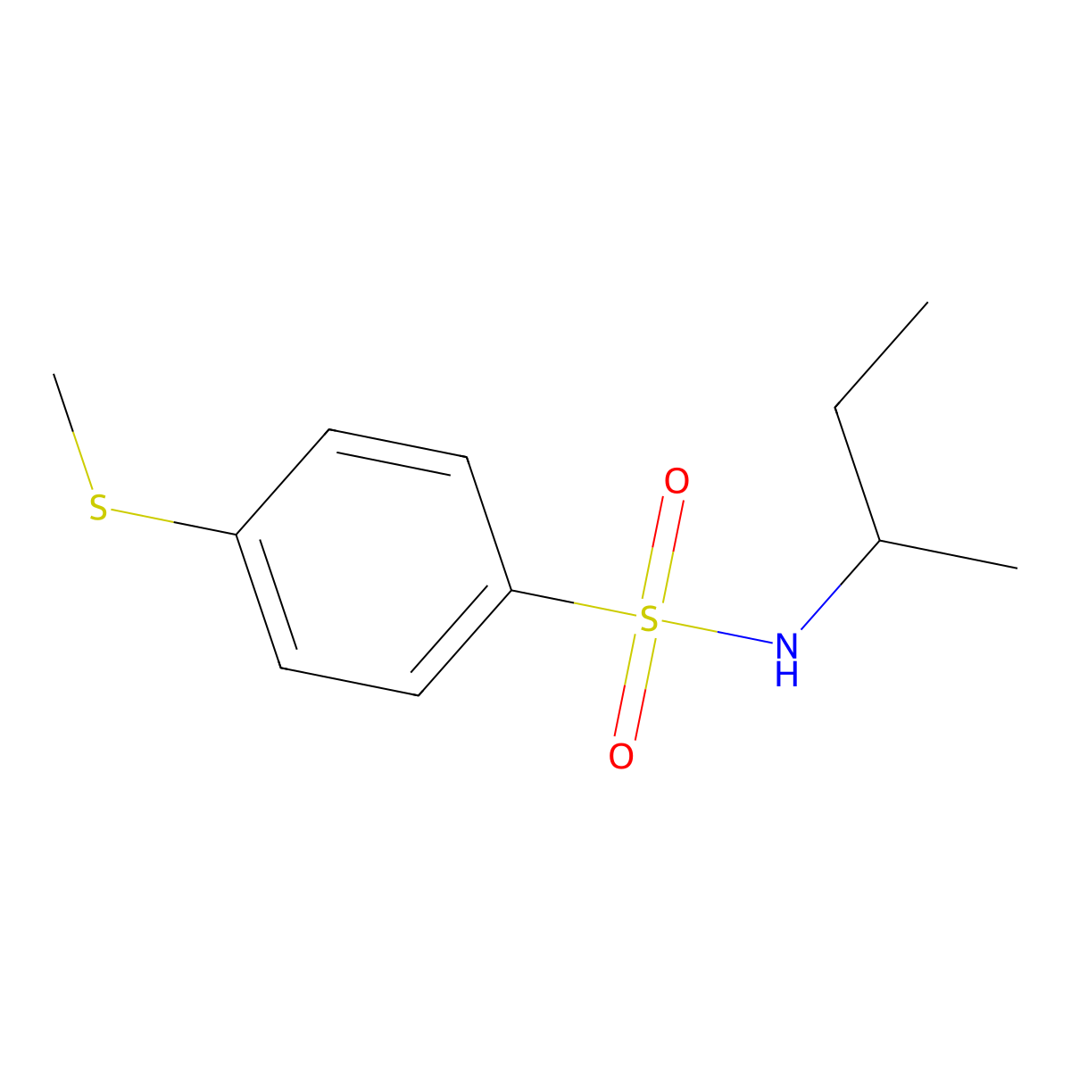 N-butan-2-yl-4-methylsulfanylbenzenesulfonamide molecular structure, CAS 717893-76-0