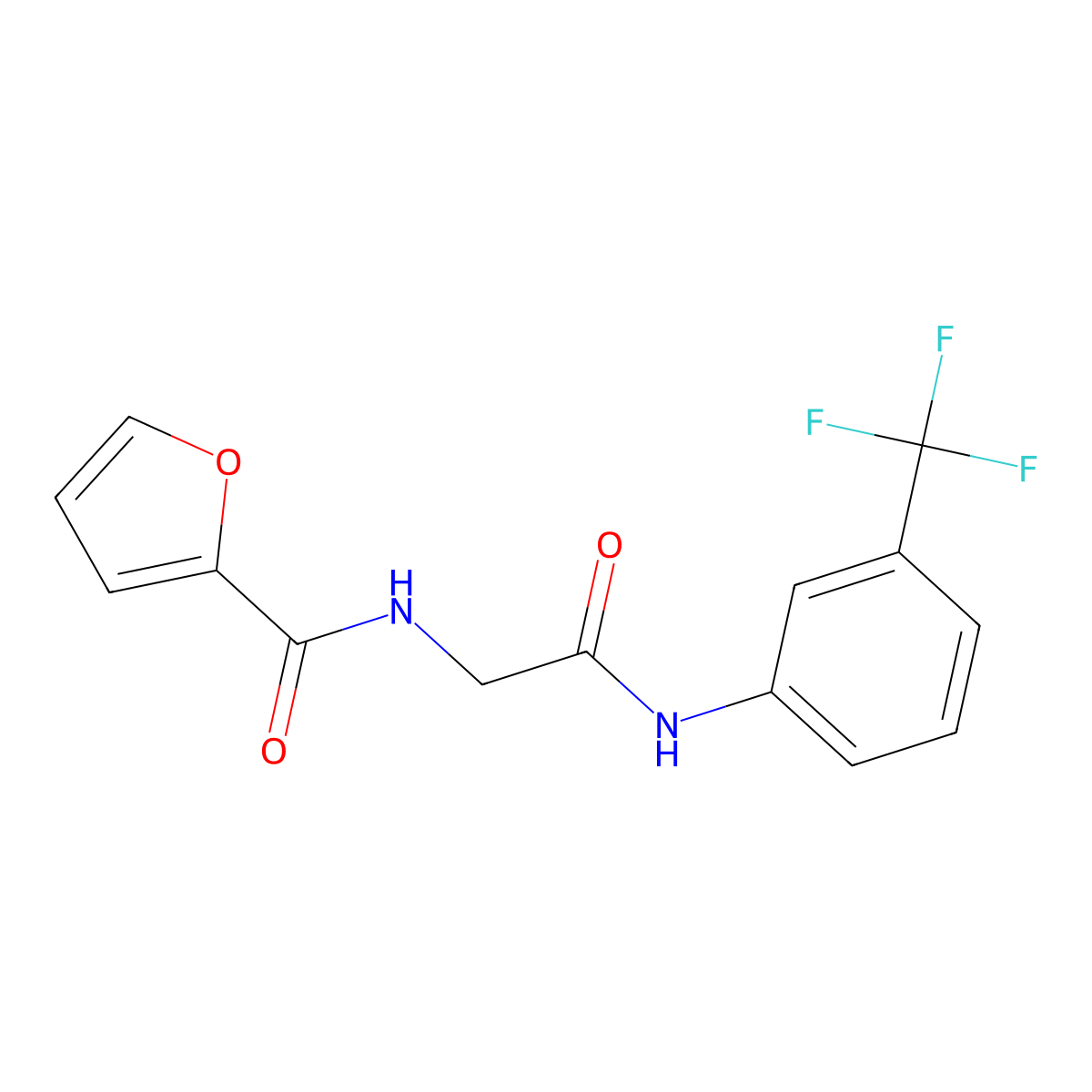 N-[2-oxo-2-[3-(trifluoromethyl)anilino]ethyl]furan-2-carboxamide molecular structure, CAS 717893-86-2